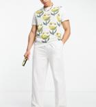 Collusion Linen Low Rise Beach Pants In White