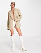 Kyo The Brand Oversized Dad Blazer In Camel-neutral