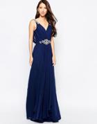 Ashley Roberts For Key Collections Brilliance Maxi Dress - Navy