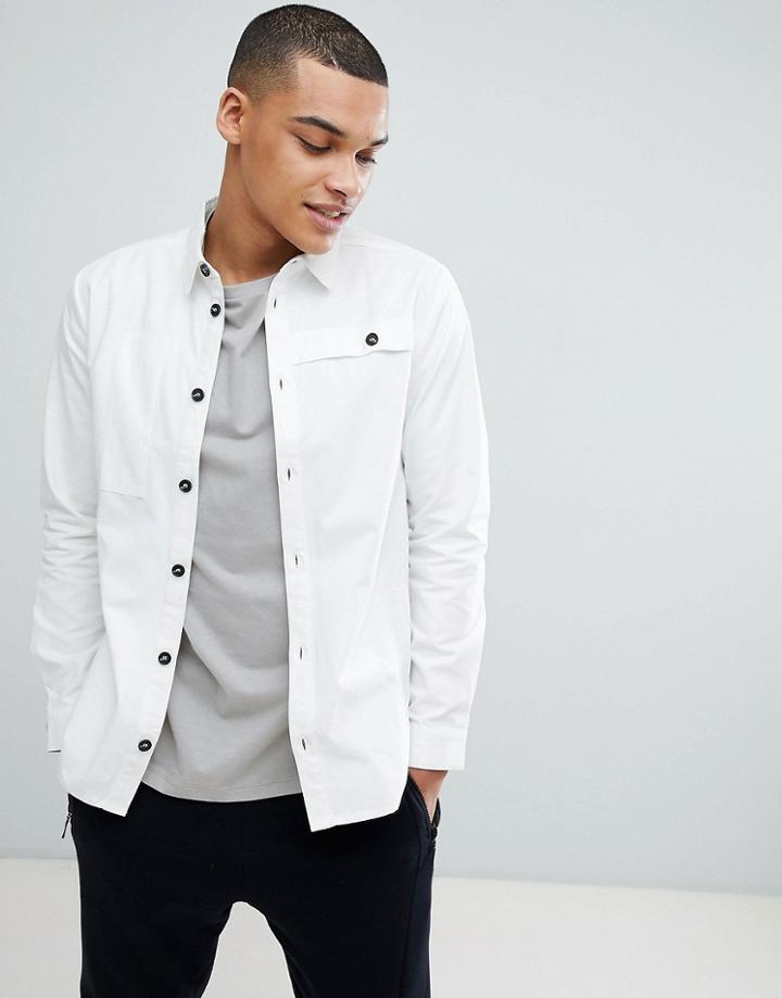 Another Influence Off White Worker Coat - White