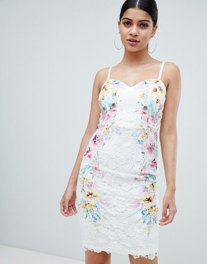 Lipsy Dress With Side Split - Multi
