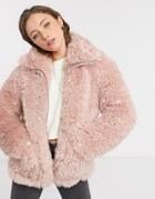 Topshop Jacket In Pink
