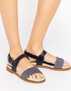 G-star Remi Espadrille Leather Flat Sandals - Navy