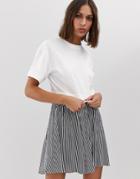 Weekday Cropped Crew Neck T-shirt In White - White