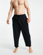 Asos Design Lounge Relaxed Fit Dropped Crotch Sweatpants In Black