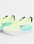 Nike Running Zoom Fly 4 Sneakers In Barely Volt/dynamic Turquoise-green
