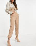 Aria Cove Satin Sweatpants In New Rose-pink