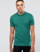 D-struct Mesh Waffle Polo Shirt - Green