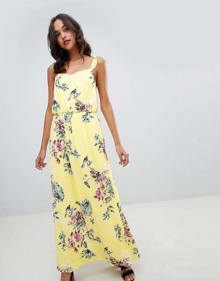 Vila Floaty Floral Maxi Dress-multi
