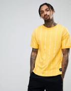 Sixth June Oversized T-shirt In Mustard Stripe - Yellow