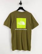 The North Face Box Nse T-shirt In Khaki-green