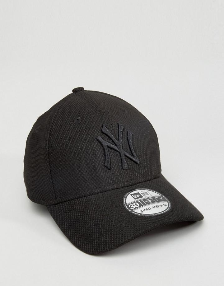 New Era 39thirty Cap Fitted Ny Yankees Diamond Era - Black