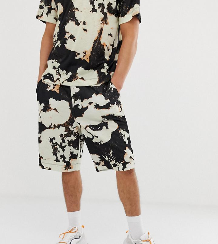 Collusion Two-piece Tie Dye Shorts-black