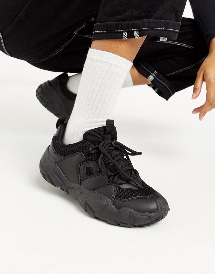 Truffle Collection Chunky Sole Sneakers In Black