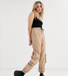 Collusion Pants With Relfective Panel - Brown