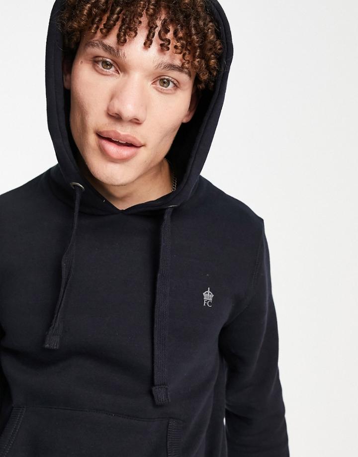 French Connection Overhead Hoodie In Navy-blues