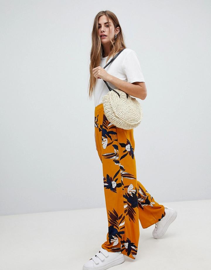 Only Floral Wideleg Pants - Multi