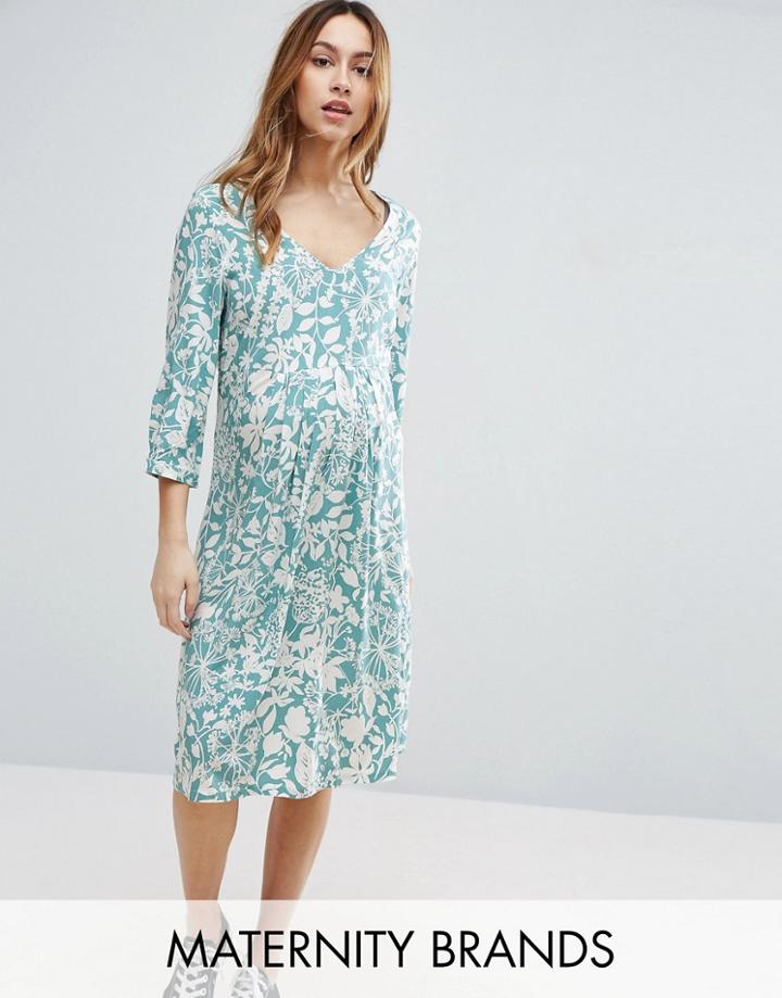 Mama. Licious Floral Printed Woven Tea Dress - Multi