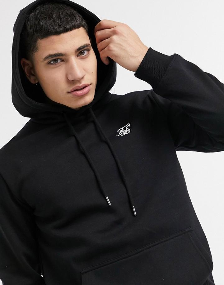 Siksilk Muscle Fit Hoodie In Black