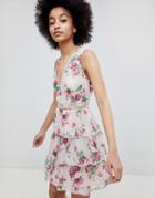 Miss Selfridge Tiered Floral A-line Dress - Multi