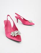 Na-kd- Light Embellished Kitten Heel Pumps - Pink