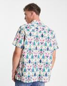 Asos Design Relaxed Shirt In Pattern Multi Color Print