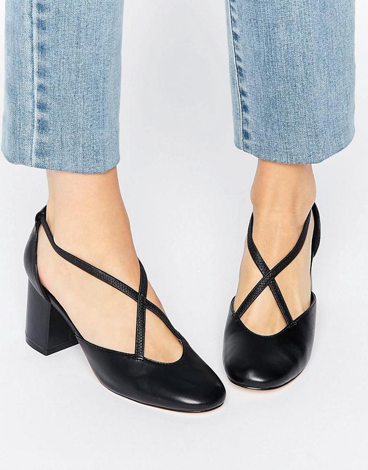 Asos Orbis Mid Heeled Shoes - Black