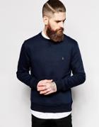 Farah Vintage Sweatshirt With F Logo - Navy