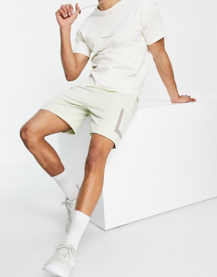 Another Influence Jersey Shorts With Pocket In Mint-green