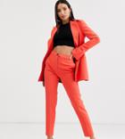 Asos Design Tall Pop Slim Suit Pants - Red