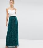 Asos Tall Faux Pearl Embellished Tulle Maxi Skirt