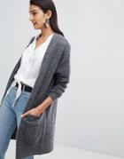 Selected Femme Knitted Cardigan - Gray