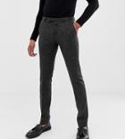 Twisted Tailor Super Skinny Suit Pants In Charcoal Donegal Tweed