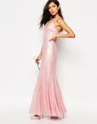 Fame And Partners Shimmer Soul All Over Sequin Maxi Dress - Sequin Pink
