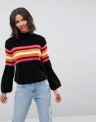 Asos Sweater In Chenille With Stripes - Multi