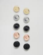 Designb Plug Earrings In 5 Pack Exclusive To Asos - Multi