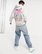 Crooked Tongues Hoodie With Spread Love Back Print-grey