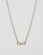 Pilgrim Rose Gold Infinity Necklace - Gold