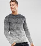Jack & Jones Originals Knitted Sweater With Mixed Yarn Detail - Navy