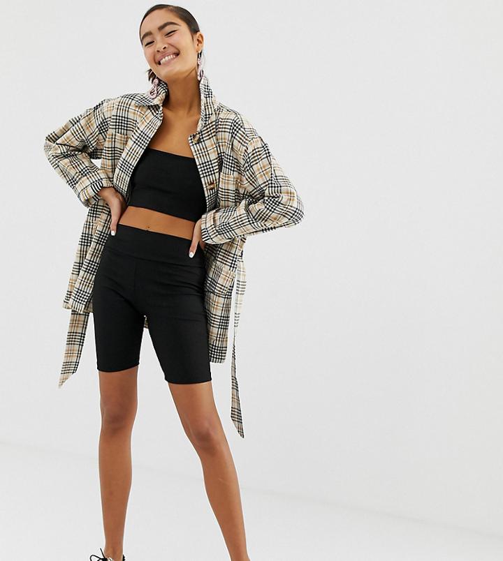 Monki Two-piece Legging Shorts In Black