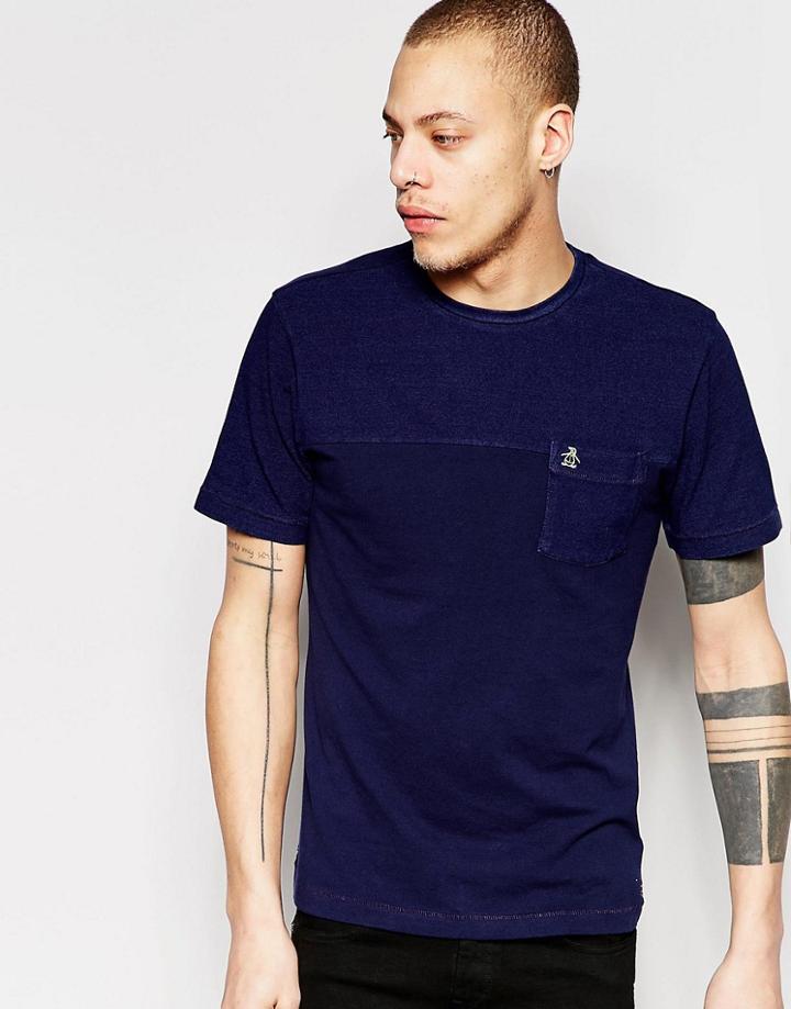 Original Penguin Taxo Pocket T-shirt - Blue