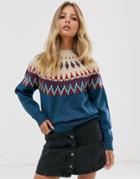 Pieces Fairisle Knitted Sweater