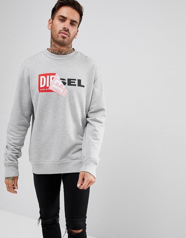 Diesel S-samy Logo Sweatshirt - Gray