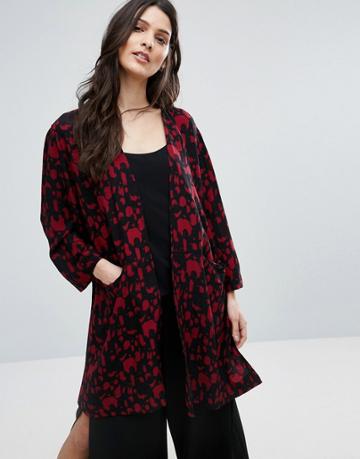 Selected Jean Kimono Blazer - Red