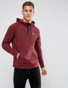 Hollister Overhead Hoodie Athletic Icon Logo In Burgundy - Red