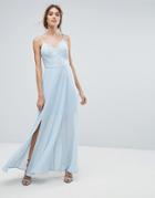New Look Lace Cami Maxi Dress - Blue
