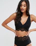 Asos Fuller Bust Exclusive Premium Lace Applique Crop Bikini Top Dd-f