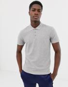 Selected Homme Waffle Polo Shirt In Gray - Gray