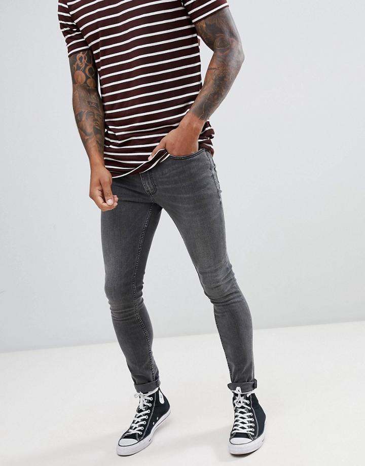 Burton Menswear Super Skinny Jeans In Gray - Gray