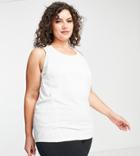 Asos 4505 Curve Icon Tank In Longer Length-white